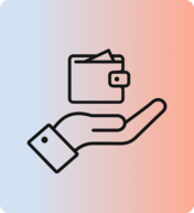 Icon of a hand holding a wallet
